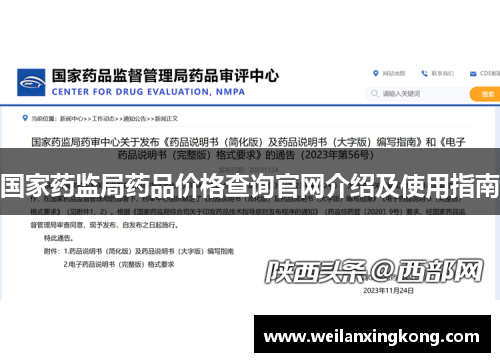 国家药监局药品价格查询官网介绍及使用指南